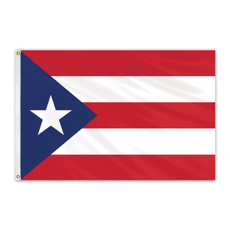 GLOBAL FLAGS UNLIMITED Puerto Rico Outdoor Poly Max Flag 3'x5' 200916